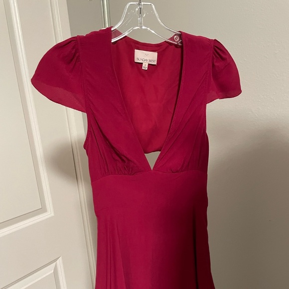 Aritzia Red Sunday Best Dress - Picture 2 of 6